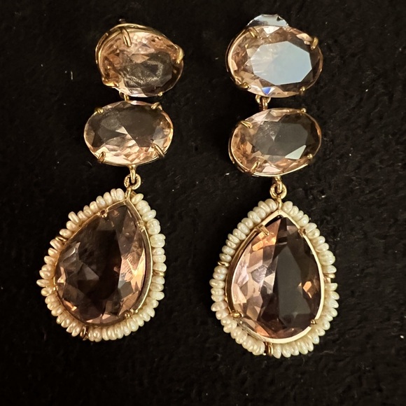 Birthstone with Pearls Earrings - Picture 3 of 4